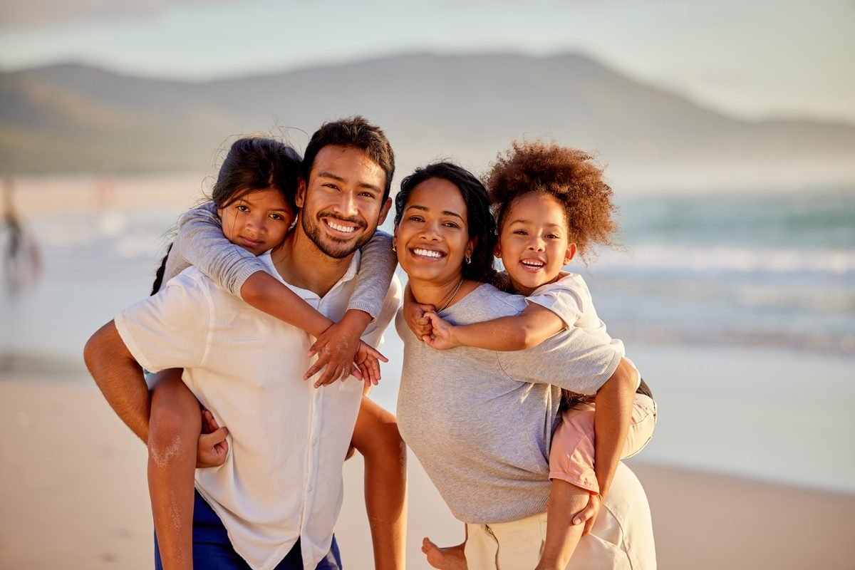 Family enjoying a vacation together